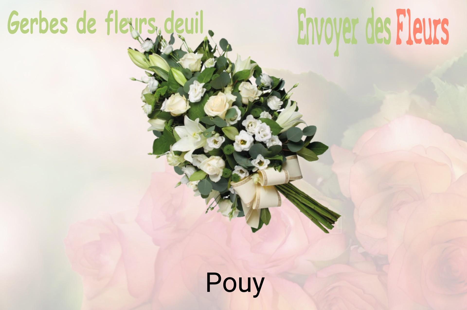 Gerbe de fleurs de deuil livrée à Pouy